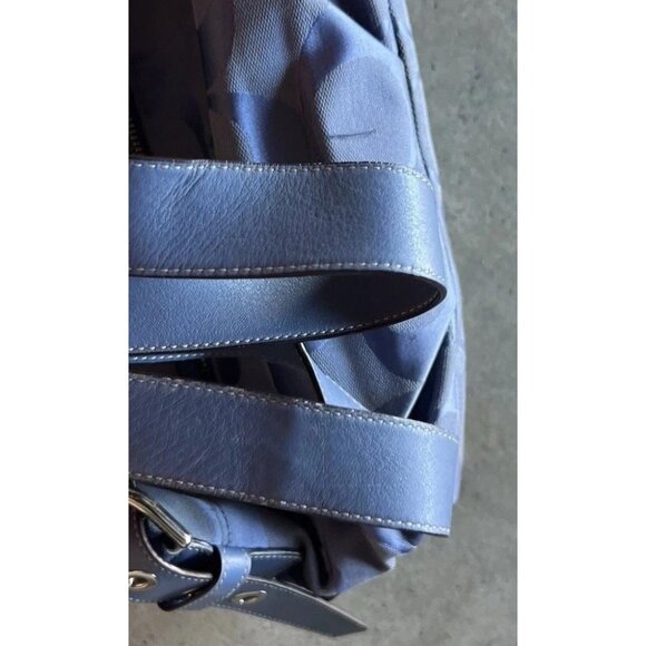 Vintage Coach Blue Carly Women’s Handbag Purse Bag Signature Print Canvas F15068 - Picture 16 of 16